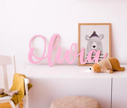Custom Name Sign Personalized Wooden Name Sign for Nursery Wall Decor Wood Letters Baby Nursery Name Sign Wooden Sign Baby Name Sign