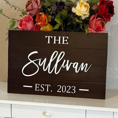 Professionally created Family name signage for home decor - Laser Culture