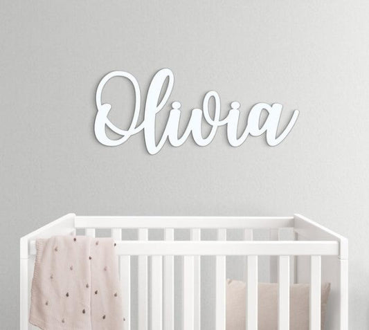 Custom Name Sign Personalized Wooden Name Sign for Nursery Wall Decor Wood Letters Baby Nursery Name Sign Wooden Sign Baby Name Sign - Laser Culture