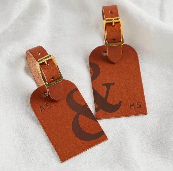 Personalized couple travel tags custom design signs