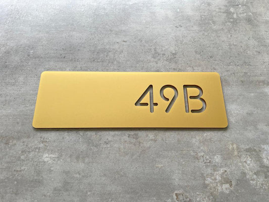 Personalized House Number - Rectangle Cutout 30x10cm - Laser Culture