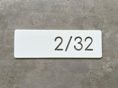 Personalized House Number - Rectangle Cutout 30x10cm - Laser Culture