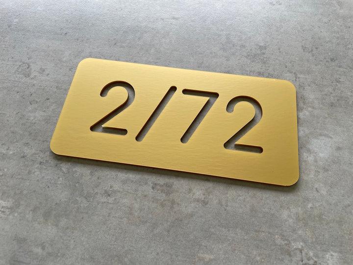 Personalized House Number - Mini with Backing Plate 20x10cm - Laser Culture
