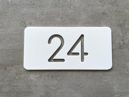 Personalized House Number - Mini with Backing Plate 20x10cm - Laser Culture
