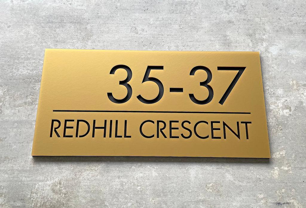 Personalized House Number - Rectangle 40x20cm - Laser Culture