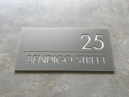 Personalized House Number - Edge - Rectangle 40x20cm